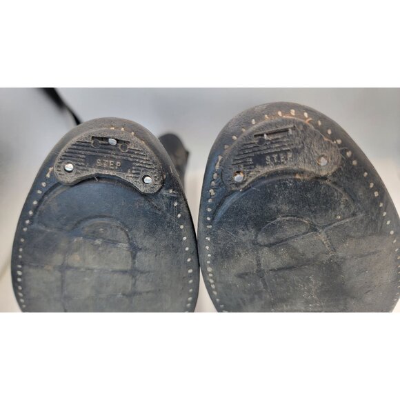 Vintage Nocona Boots Black Leather Western Cowboy Boots Mens 8D - Picture 8 of 16